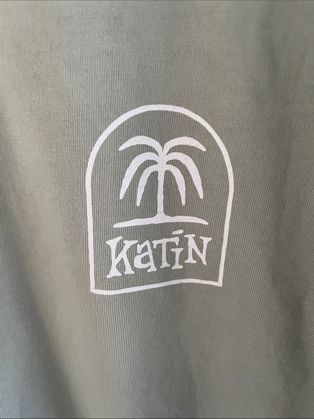 Katin Light Sage Green Short Sleeve Tee with White Palm Logo - Picture 4 of 5